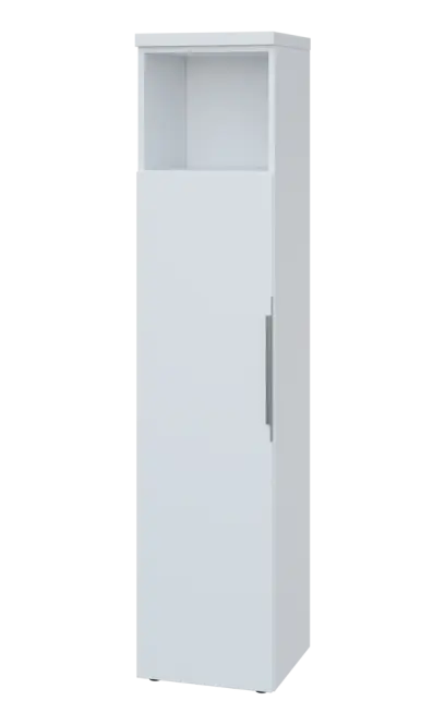 SIN 5 - 4DN kancelářská skříň, 1-dveřová/nika, levá, 1820x400x400, bílá